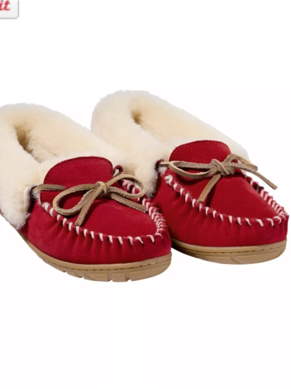 LL Bean red suede Wicked Good Moccasin women’s size 5